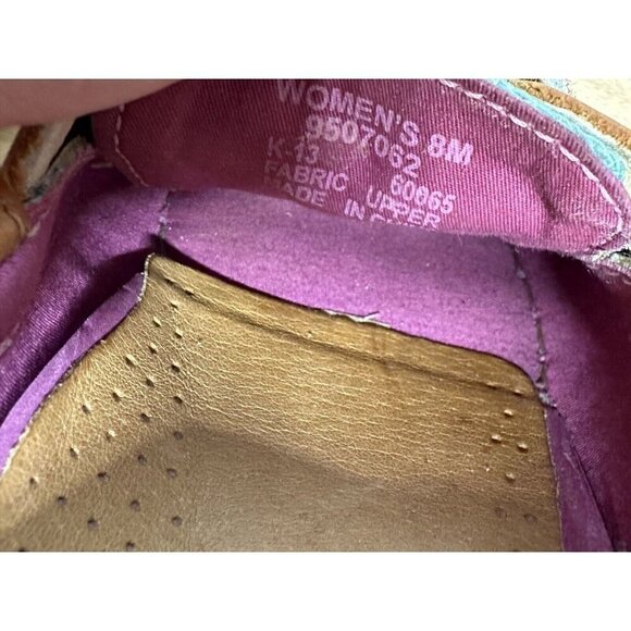 Sperry Top-Sider Womens 8M Rainbow‎ Striped Leather Boat Shoes Slip On Madras - Picture 2 of 7